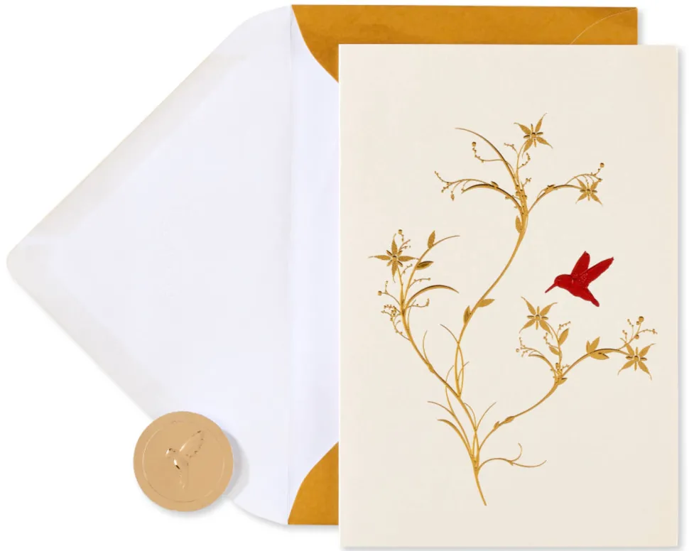 Red Hummingbird Blank Greeting Card