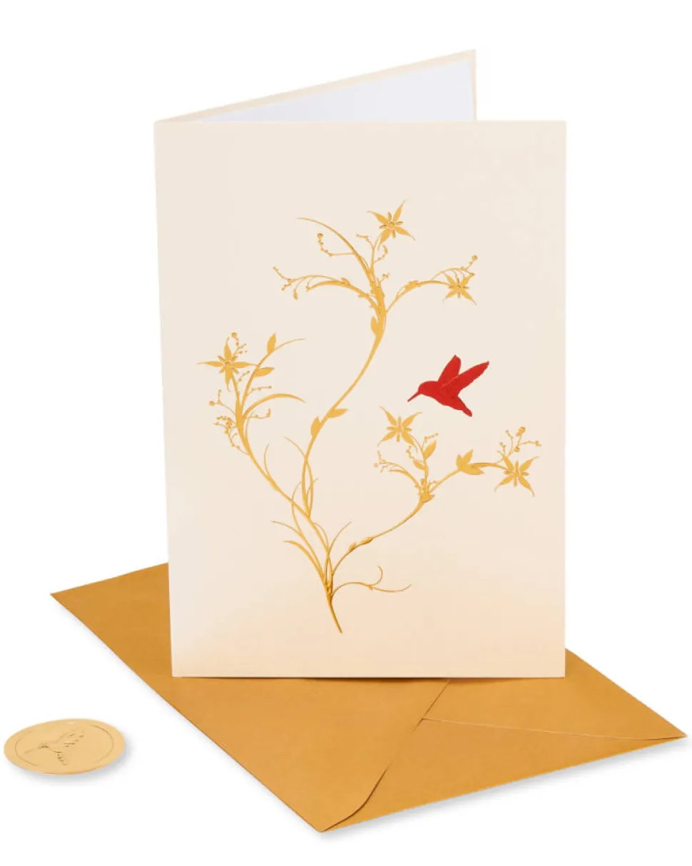 Red Hummingbird Blank Greeting Card