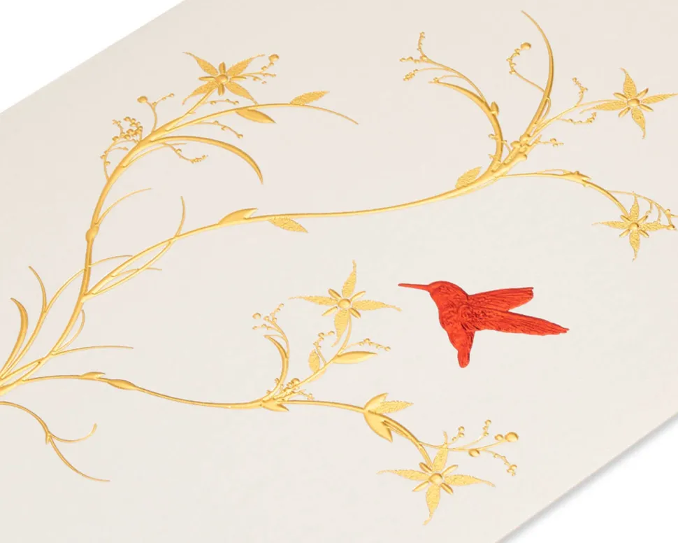 Red Hummingbird Blank Greeting Card