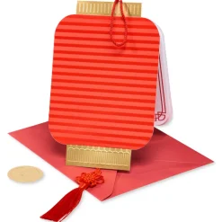 Red Lantern Blank Lunar New Year Greeting Card