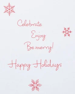 Reindeer in Snow Happy Holidays Greeting Card
