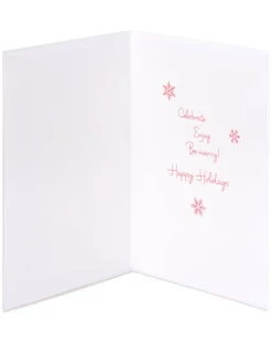 Reindeer in Snow Happy Holidays Greeting Card