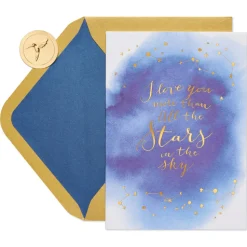 Romantic Stars Anniversary Greeting Card