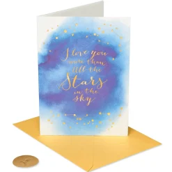 Romantic Stars Anniversary Greeting Card