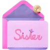 Scalloped Sister Birthday Greeting Card