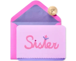 Scalloped Sister Birthday Greeting Card