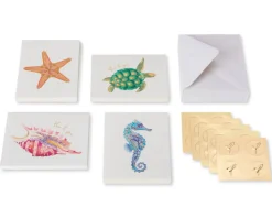 Sea Creatures Boxed Cards and Envelopes, 20-Count