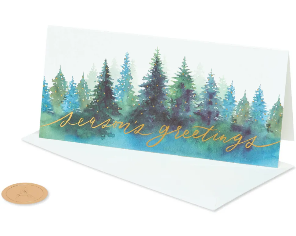 Seasons Greetings Holiday Boxed Cards, 16-Count