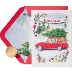 Sending Lots of Joy Christmas Greeting Card for Grandson