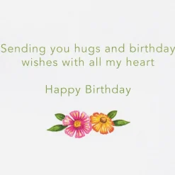 Sending You Hugs Birthday Greeting Card for Her – Designed by Bella Pilar