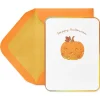Sequin Pumpkin Happy Halloween Greeting Card