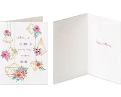 Shoes and Terrarium Birthday Greeting Card Bundle for Her, 2-Count