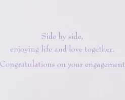 Side by Side Engagement Greeting Card