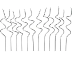 Silver Swirl Birthday Candles, 12- Count