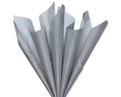 Silver Tissue Paper, 4-Sheets