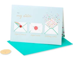 Sisters Little Notes Birthday Greeting Card
