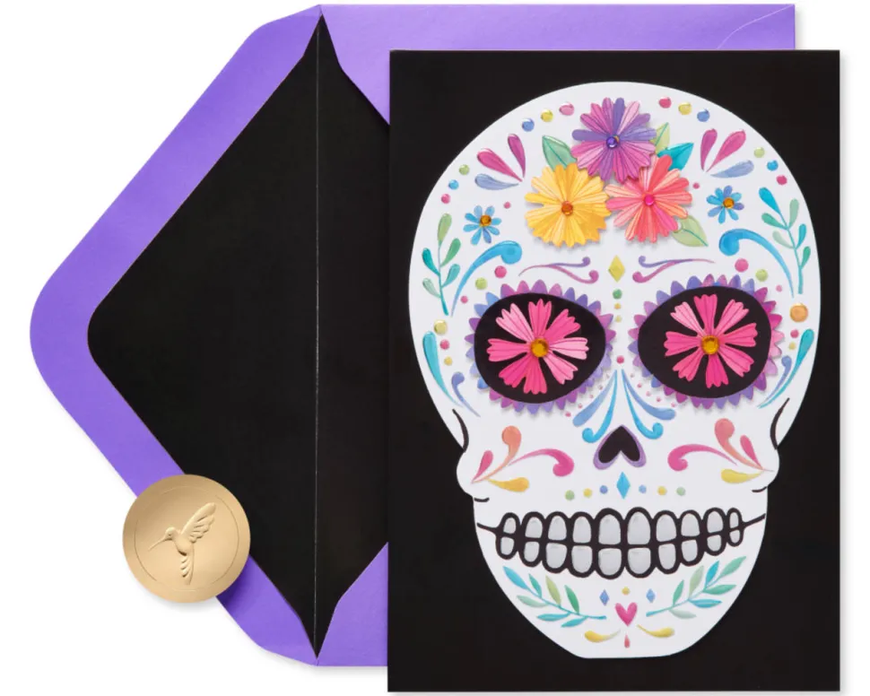 Skull Day of the Dead Greeting Card