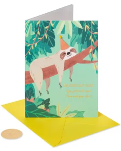 Sloth Funny Birthday Greeting Card