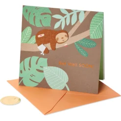 Sloth Get Well Soon Greeting Card