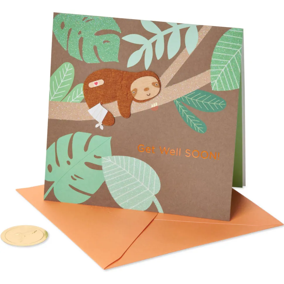 Sloth Get Well Soon Greeting Card