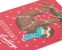 Sloth, Relax and Enjoy the Holidays Holiday Greeting Card