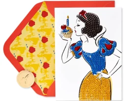Snow White With Cupcake Birthday Greeting Card