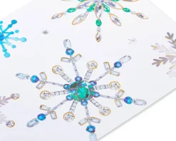 Snowflake Holiday Boxed Cards – Glitter-Free, 14-Count