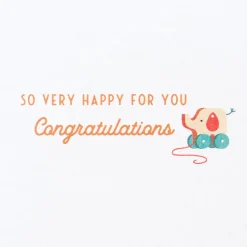So Very Happy For You Baby Congratulations Greeting Card