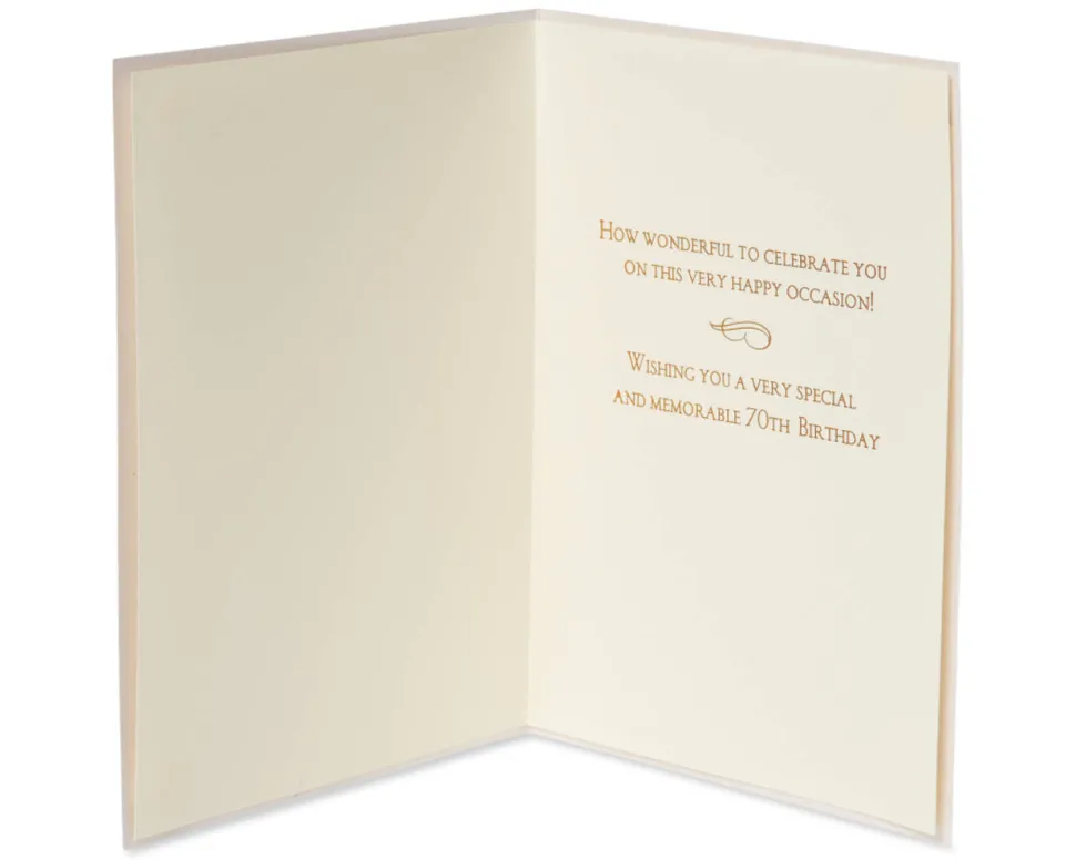 Sparkle Balloons 70th Birthday Greeting Card