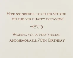 Sparkle Balloons 70th Birthday Greeting Card