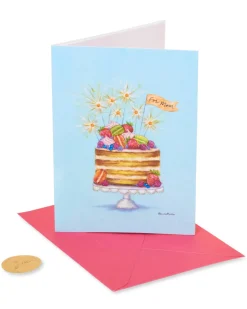 Sparkler Cake Birthday Greeting Card For Mom – Designed by Bella Pilar