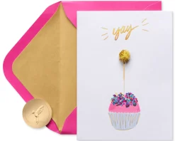 Sparkler Cupcake Birthday Greeting Card for Friend