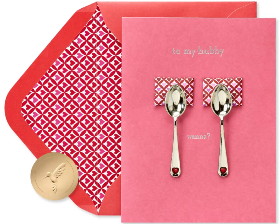 Spoons Funny Valentine’s Day Greeting Card for Husband