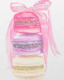 Stack of Macarons Boxed Blank Note Cards with Glitter and Envelopes, 14-Count