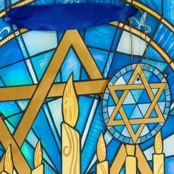 Stained Glass 13″ Large Hanukkah Gift Bag, 1 Bag