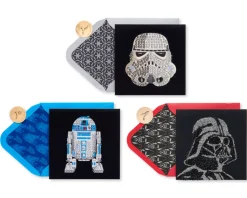 Star Wars Characters Birthday Greeting Card Bundle, 3-Count