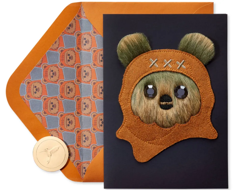 Star Wars Leather Ewok Birthday Greeting Card