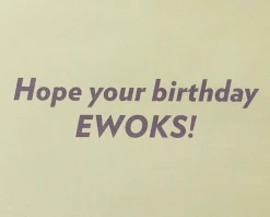 Star Wars Leather Ewok Birthday Greeting Card
