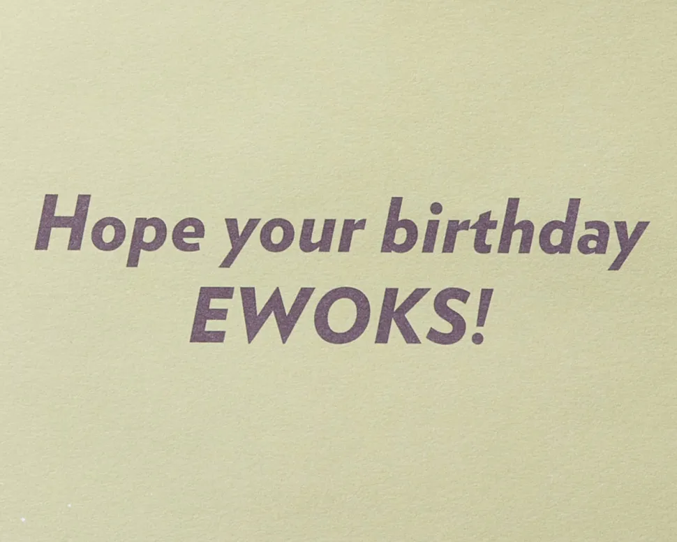 Star Wars Leather Ewok Birthday Greeting Card