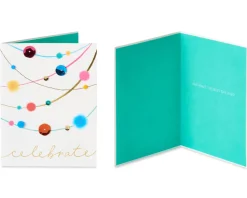 Streamers and Balloons Birthday Greeting Card Bundle, 2-Count