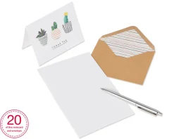 Succulents Boxed Thank You Cards and Envelopes, 20-Count