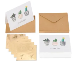 Succulents Boxed Thank You Cards and Envelopes, 20-Count