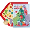 Super Rawr-some Dinosaur Christmas Greeting Card for Kids