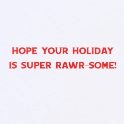 Super Rawr-some Dinosaur Christmas Greeting Card for Kids