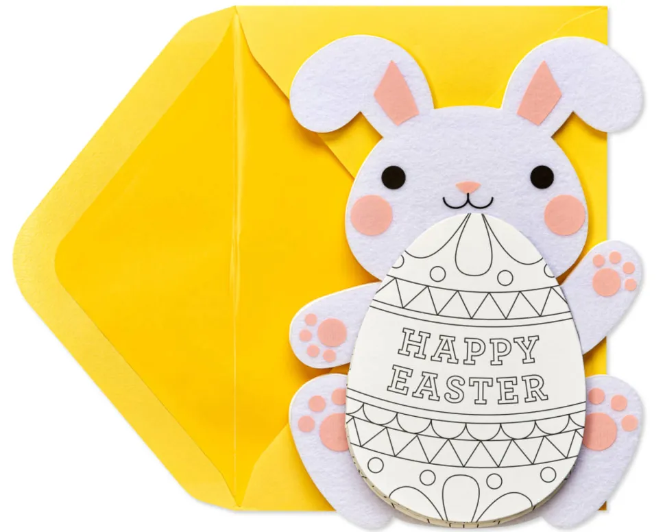 Super-Fun Easter Greeting Card with Coloring Activity