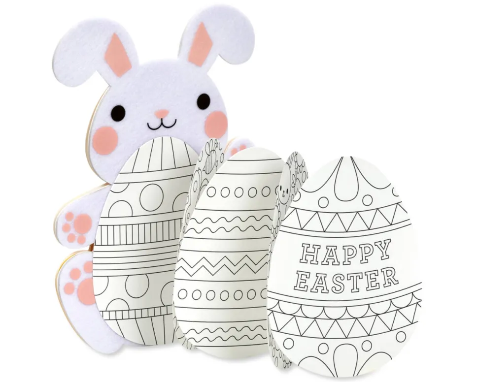 Super-Fun Easter Greeting Card with Coloring Activity