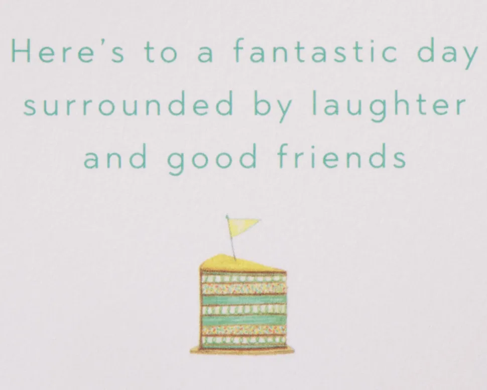 Surrounded By Laughter and Good Friends Birthday Greeting Card – designed by Bella Pilar