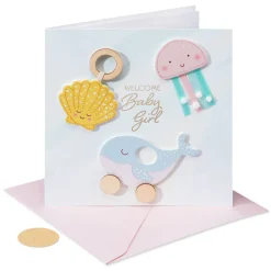 Sweet and Happy Moment Baby Shower Greeting Card