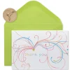 Swirl Thank You Boxed Blank Note Cards with Glitter, 14-Count