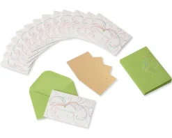 Swirl Thank You Boxed Blank Note Cards with Glitter, 14-Count